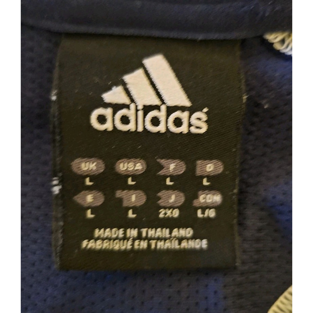 Denver Nuggets Adidas Warm Up Shirt Men’s Large Blue NBA Long Sleeve ClimaCool - Picture 11 of 16